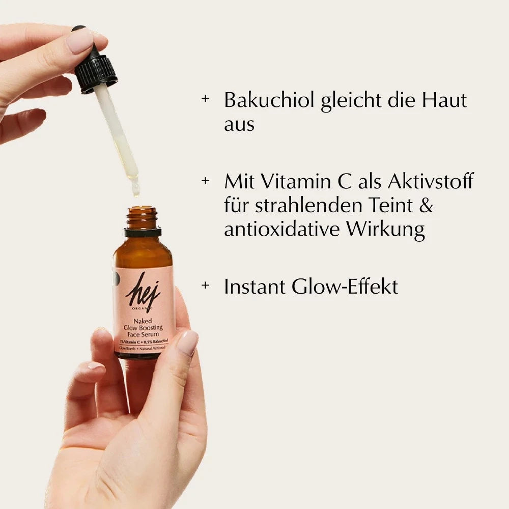 Naked Glow Boosting Face Serum | 30 ml | hej Organic | V Welt